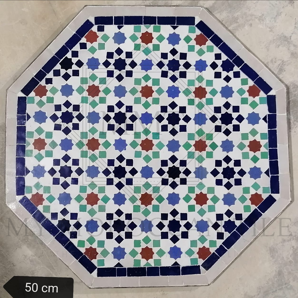 Table en mosaïque marocaine faite à la main 2108-18