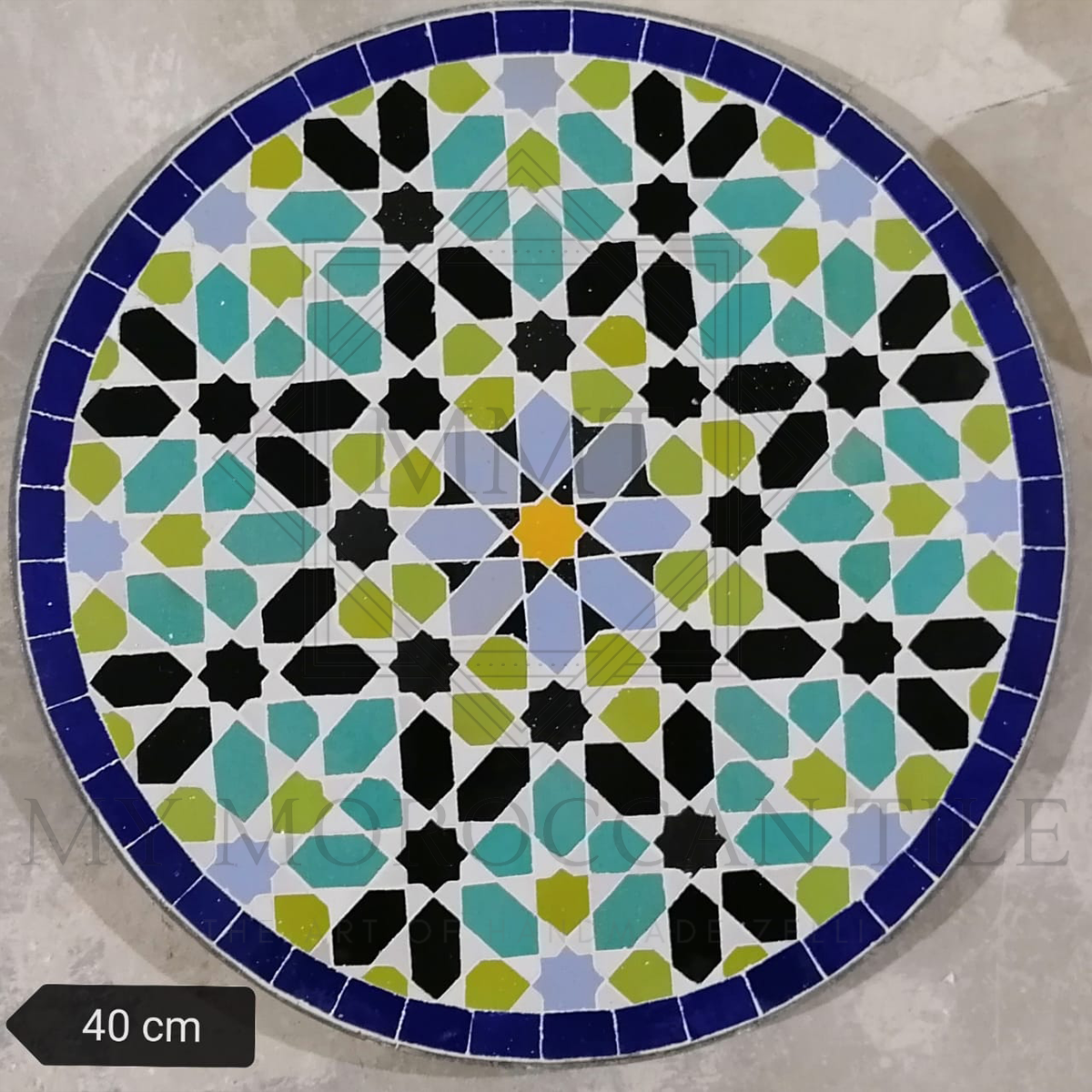 Table en mosaïque marocaine faite à la main 2108-13