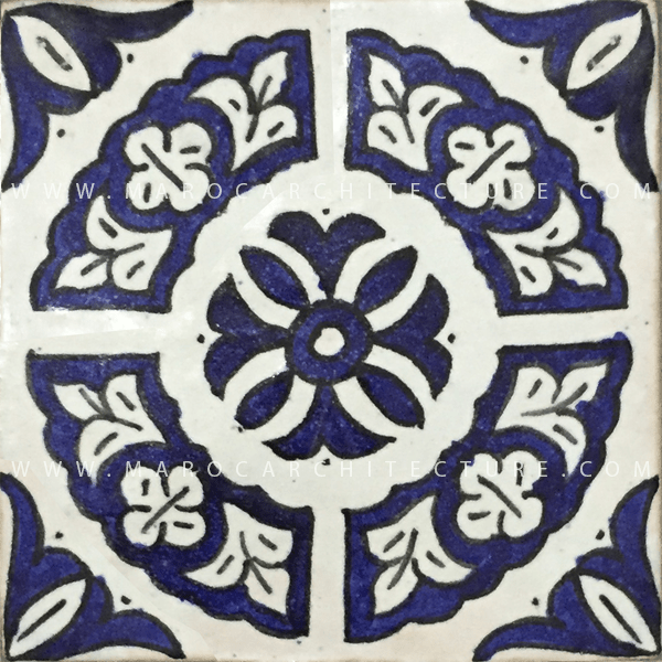 Hand painted Moroccan tile – 17118 - My Moroccan Tile