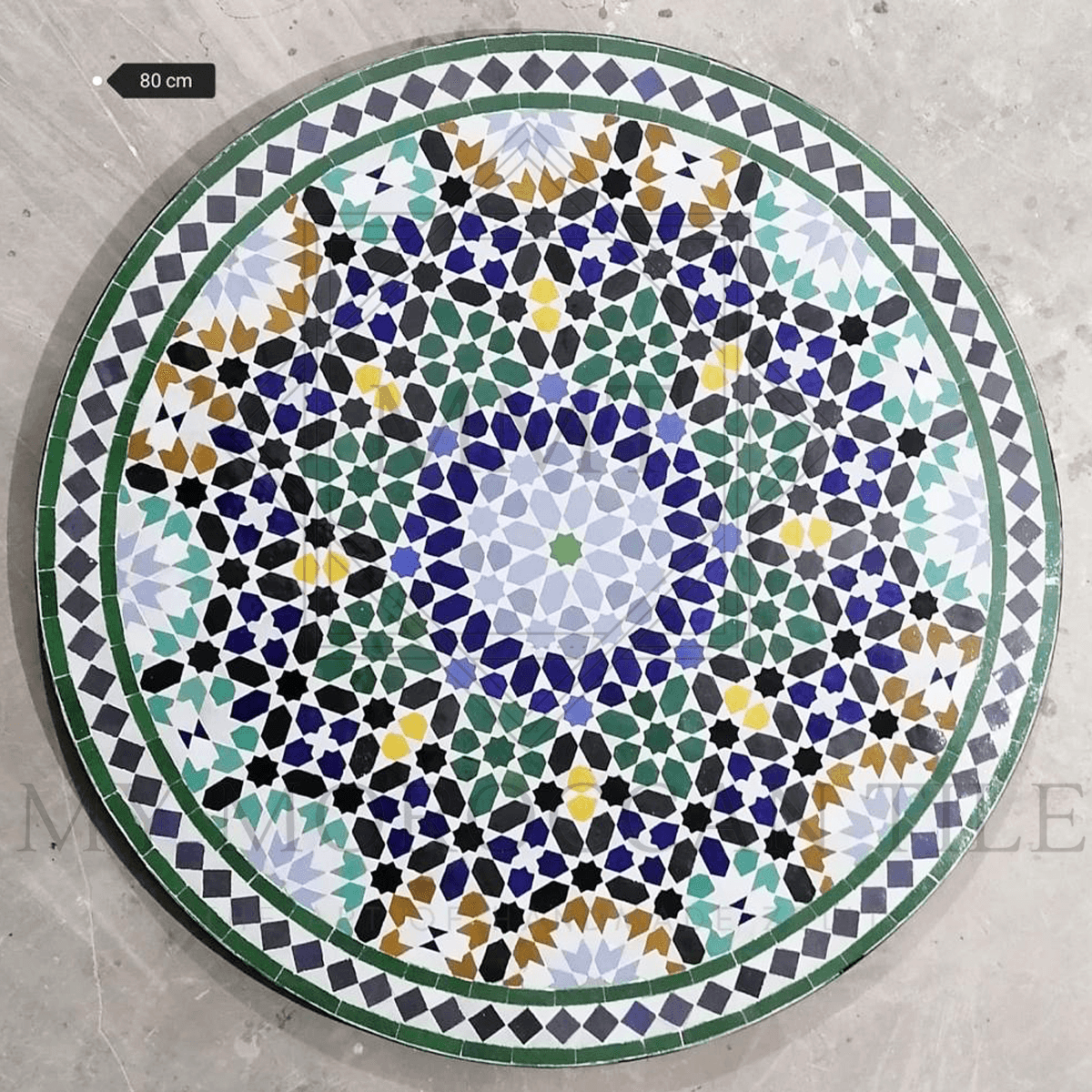 Table en mosaïque marocaine faite à la main 2108-16