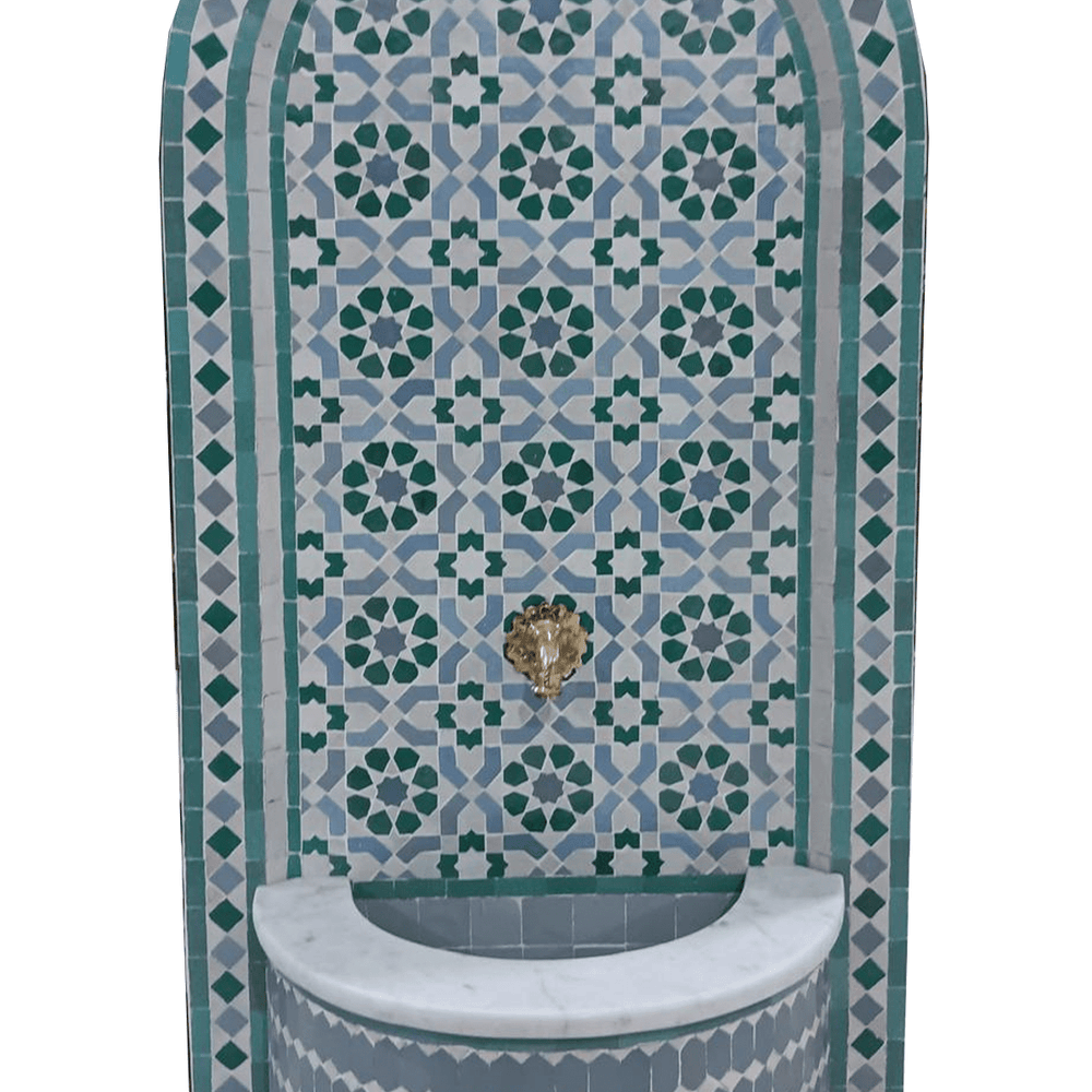 Mosaic wall fountain KAT139 - BLGR - My Moroccan Tile