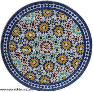 Dessus de table en mosaïque marocaine Fès 8182