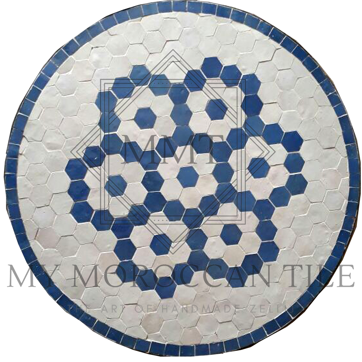 Moroccan hexagone mosaic table
