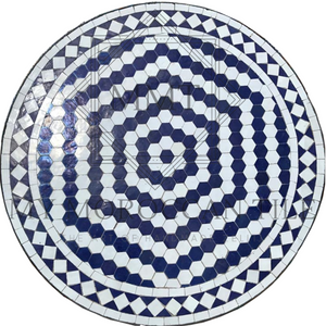 Plateau de table en mosaïque marocaine Hexa 6183