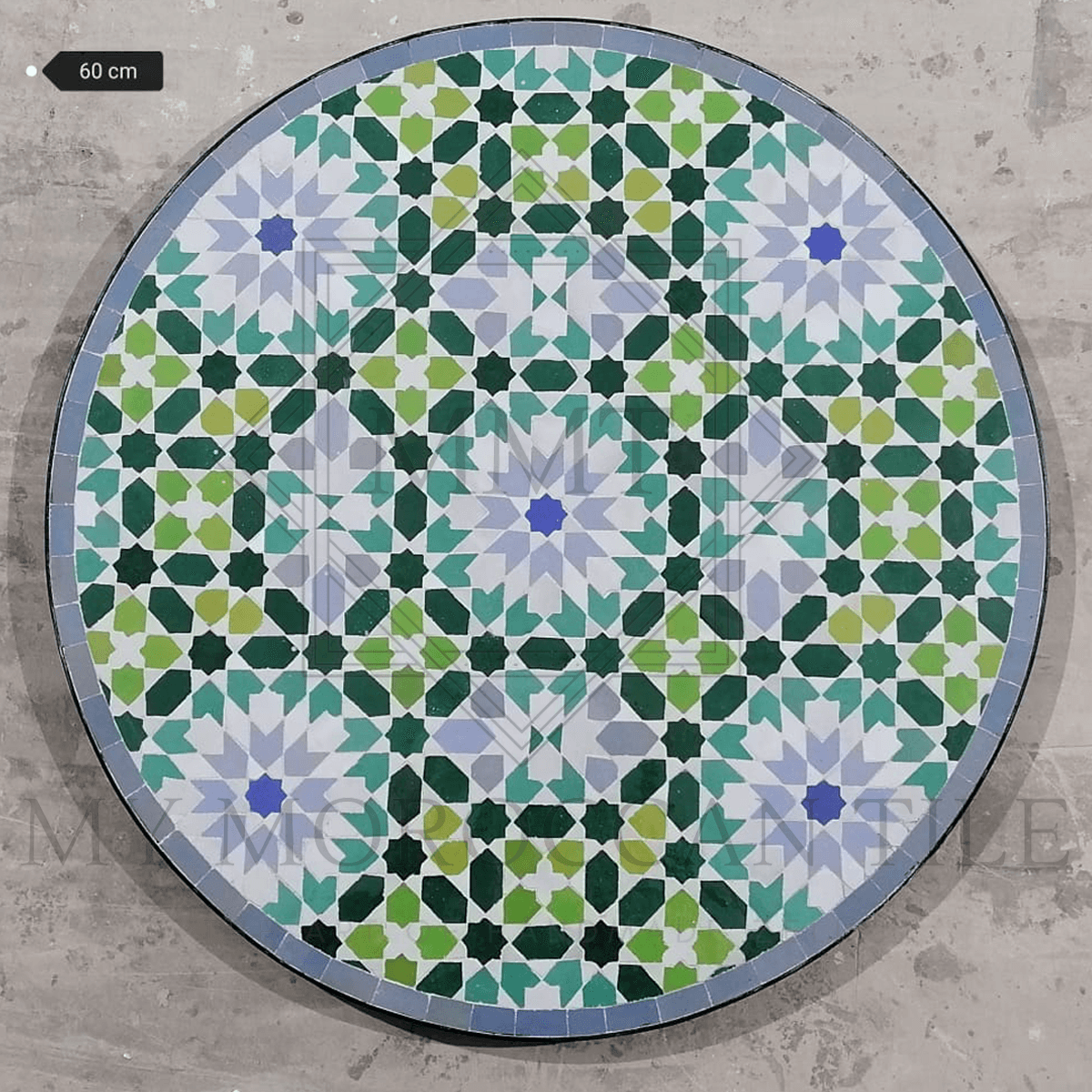 Table en mosaïque marocaine faite à la main 2108-06