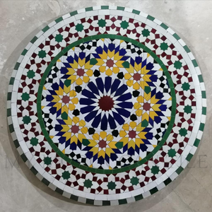 Table en mosaïque marocaine faite à la main 2116-02