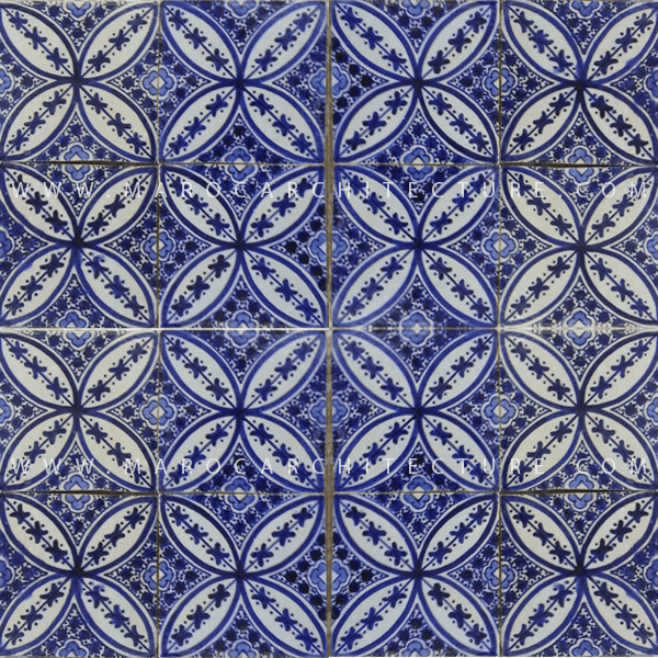
                  
                    Hand painted Moroccan tile – 17113 - My Moroccan Tile
                  
                
