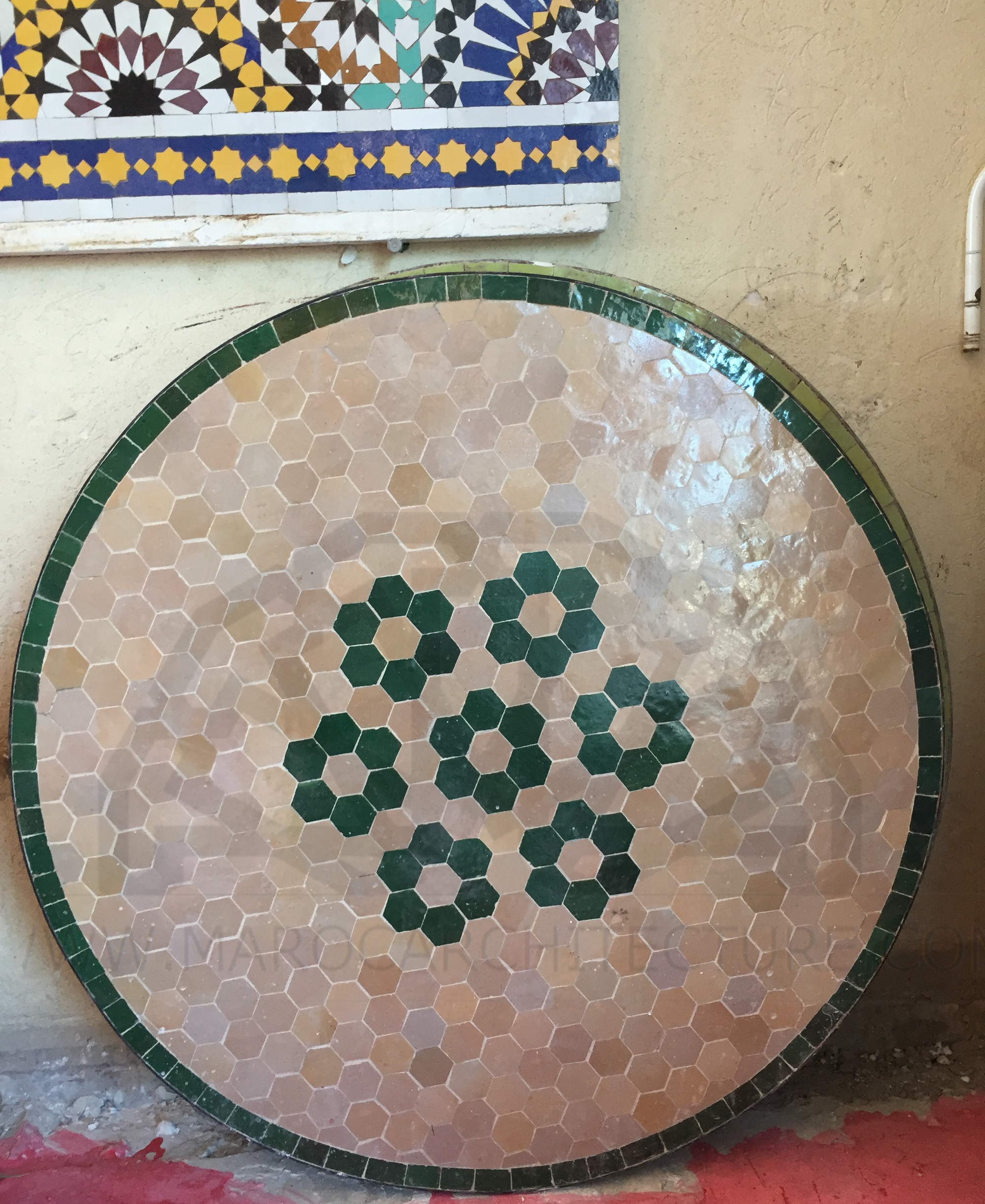 Plateau de table en mosaïque Hexa 6181