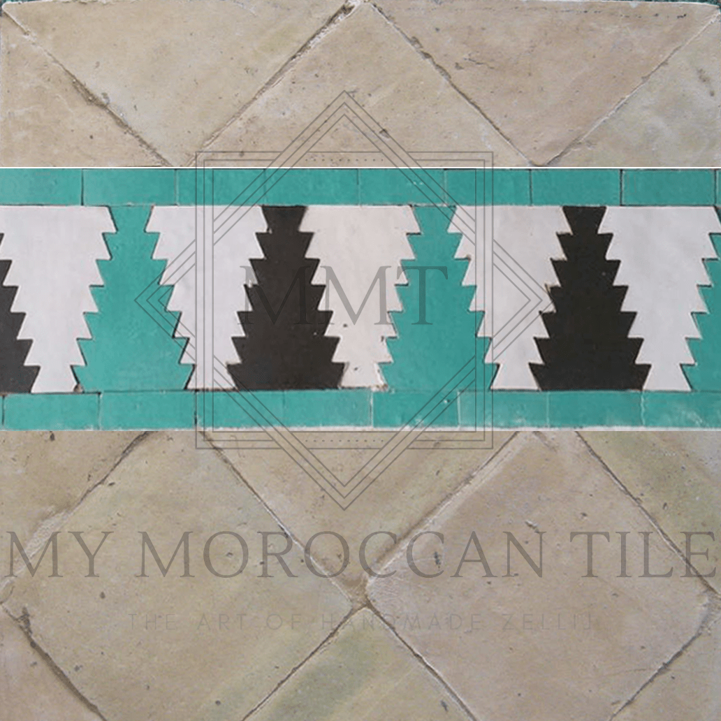 Ziggurat Mosaic Border - My Moroccan Tile